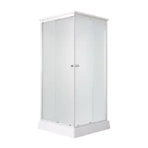 Душовий бокс Lidz Kubis SB90x90.SAT.LOW.FR, скло Frost 4 мм №1