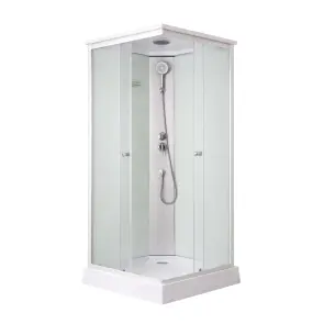 Душовий бокс Lidz Kubis SB90x90.SAT.LOW.FR, скло Frost 4 мм №3