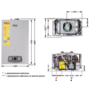 Колонка газова димохідна Thermo Alliance JSD20-10NQB SILVER 10 л EURO+ №2