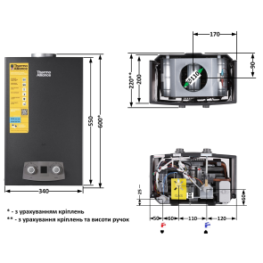 Колонка газова димохідна Thermo Alliance JSD20-10NQB BLACK 10 л EURO+ №2
