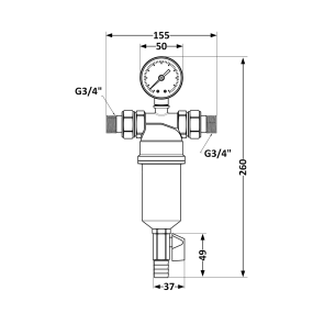 Фільтр самопромивний Thermo Alliance Standart 3/4" тонкого очищення, пластикова колба TAS128W20 №2