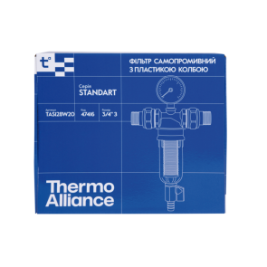 Фільтр самопромивний Thermo Alliance Standart 3/4" тонкого очищення, пластикова колба TAS128W20 №8