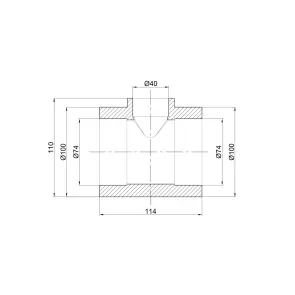 Трійник PPR Thermo Alliance 75х40х75 №2