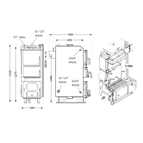 Котел твердопаливний сталевий Thermo Alliance Ferrum Plus V 5.0 FSF+ 26 №2