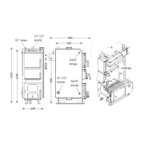 Котел твердопаливний сталевий Thermo Alliance Ferrum Plus V 5.0 FSF+ 14 №2