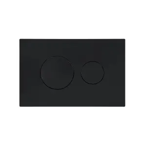 Клавіша змиву Qtap Standard 152x236x28 мм, Matt Black, кругла QTSTD164BLM49470 №1