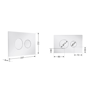 Клавіша змиву Qtap Standard 152x236x28 мм, Chrome, кругла QTSTD164CRM49469 №2