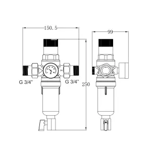 Фільтр самопромивний Thermo Alliance Forte 3/4" з редуктором для холодної води SF128W20C №2