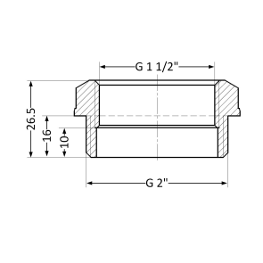 Футорка Thermo Alliance Standart 2"х1 1/2" ЗВ SD4235040 №2