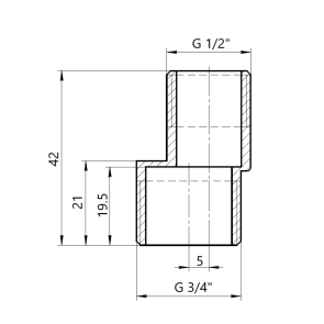 Ексцентрик Thermo Alliance Standart 1/2"х3/4" SD4301520 №2