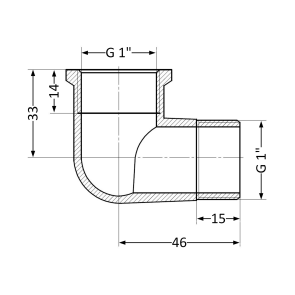 Угол Thermo Alliance Standart 1" ВЗ SD42025 №2