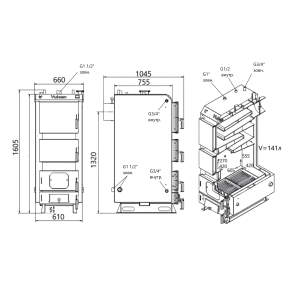 Котел твердопаливний сталевий Thermo Alliance Vulcan V 5.0 SF 40 №2