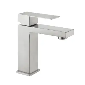 Смеситель для раковины низкий Lidz Helix 001F (k35) LDHEL001FNKS49178 Nickel №1