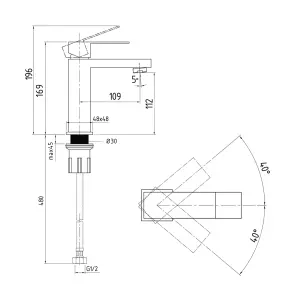 Смеситель для раковины низкий Lidz Helix 001F (k35) LDHEL001FNKS49178 Nickel №2