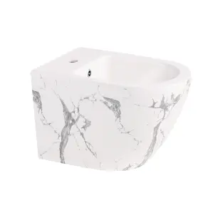 Біде підвісне Qtap Robin 515x370x350 мм, Marble QT13551381GMR №1