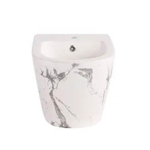 Біде підвісне Qtap Robin 515x370x350 мм, Marble QT13551381GMR №3