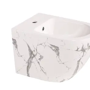 Біде підвісне Qtap Robin 515x370x350 мм, Marble QT13551381GMR №5