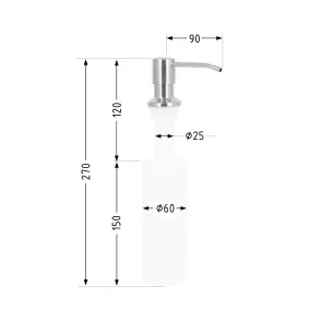 Дозатор для миючого засобу Lidz Acsis LA29 Brushed Steel, круглий LDACSLA29BRU49828 №2
