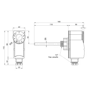 Термостат Thermo Alliance Standart погружний 1/2" SD348 №2
