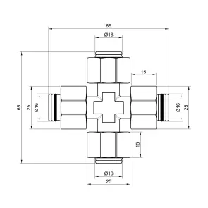 Крестовина обжимная Thermo Alliance Standart 16 SD150W16161616 №2