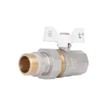 Кран шаровой Thermo Alliance Standart из Америки. (конус) антипротекание прямая бабочка латун. никелир. 3/4"зв PN40 SD900NW20PN40