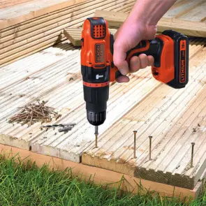 Дрель аккумуляторная ударная BLACK+DECKER BDCH188N №6