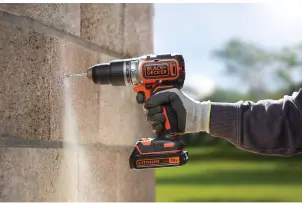 Дриль-шурупокрут ударний безщітковий акумуляторний BLACK+DECKER BL188N №6