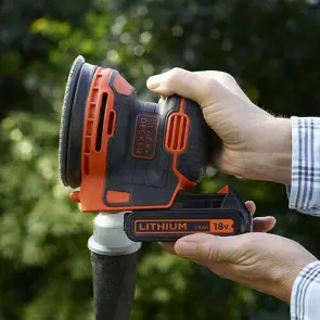 Шліфмашина ексцентрикова акумуляторна BLACK+DECKER BDCROS18 №7