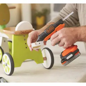 Пістолет клейовий акумуляторний BLACK+DECKER BDCGG12N №5