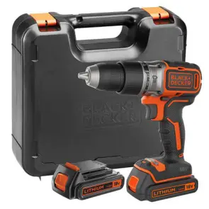 Дриль-шурупокрут акумуляторний безщітковий ударний BLACK+DECKER BL188KB №3
