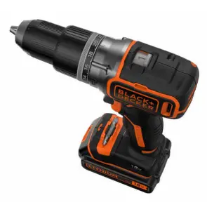Дриль-шурупокрут акумуляторний безщітковий ударний BLACK+DECKER BL188KB №4