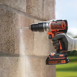 Дриль-шурупокрут акумуляторний безщітковий ударний BLACK+DECKER BL188KB №7