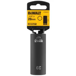 Головка торцева ударна "IMPACT" DeWALT, довга, 1/2" х 20 мм, шестигранна №4