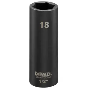 Головка торцева ударна "IMPACT" DeWALT, довга, 1/2" х 18 мм, шестигранна №3
