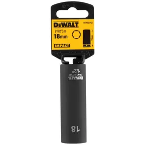 Головка торцева ударна "IMPACT" DeWALT, довга, 1/2" х 18 мм, шестигранна №4