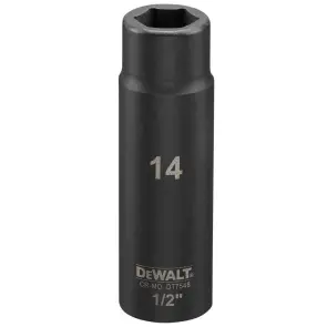 Головка торцева ударна "IMPACT" DeWALT, довга, 1/2" х 14 мм, шестигранна №3