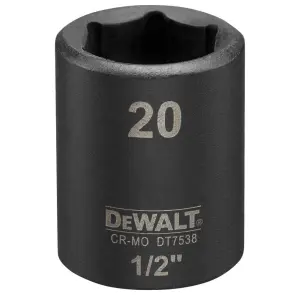 Головка торцева ударна "IMPACT" DeWALT, коротка, 1/2" х 20 мм, шестигранна №3