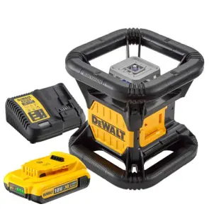 Уровень лазерный ротаційний DeWALT, 18В XR Li-Ion, зелений промінь, вага 4.5 кг, 1 акумулятор 2 Аг, ЗП, валіза №8
