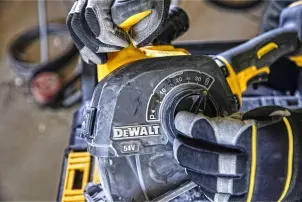 Штроборез аккумуляторный бесщеточный DeWALT, 54В XR FLEXVOLT Li--ion, диаметр диска 125х22.23 мм, вес 3.7 кг, без аккумулятора и ЗП, TSTAK №14