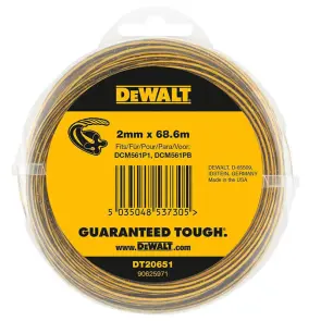 Косильна жилка DeWalt, діаметр 2.0 мм, довжина 67 м, кручена №2