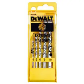 Набор сверл DeWALT EXTREME по кирпичу, камню, легкая. бетона диам.4; 5, 6; 8; 10 "EXTREME" №2
