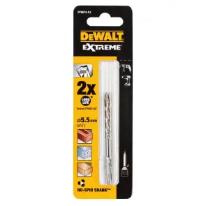 Сверло по бетону / кирпичу / камню DEWALT EXTREME, диаметр 5.5 мм, общая длина 85 мм, рабочая длина 50 мм, 1 шт №3