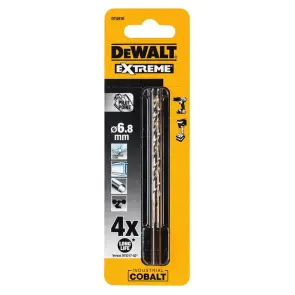 Сверло по металлу DeWALT EXTREME INDUSTRIAL COBALT HSS-CO, диаметр 6,8 мм, общая длина 109 мм, рабочая длина 66 мм №3