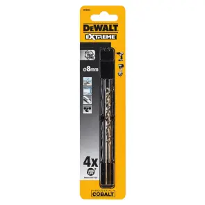 Свердло по металу DeWALT EXTREME INDUSTRIAL COBALT HSS-CO, діаметр 8 мм, загальна довжина 117 мм, робоча довжина 72 мм №4