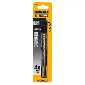 Сверло по металлу DeWALT EXTREME INDUSTRIAL COBALT HSS-CO, диаметр 9 мм, общая длина 125 мм, рабочая длина 78 мм №4