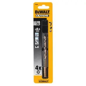 Сверло по металлу DeWALT EXTREME INDUSTRIAL COBALT HSS-CO, диаметр 8.5 мм, общая длина 117 мм, рабочая длина 72 мм №4