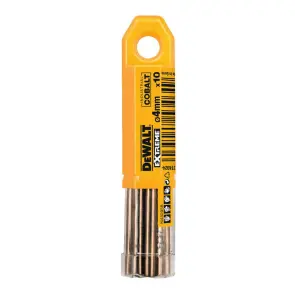 Свердло по металу DeWALT EXTREME INDUSTRIAL COBALT HSS-CO, діаметр 4 мм, загальна довжина 75 мм, робоча довжина 43 мм, в упаковці 10 шт №4