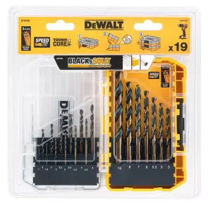 Набір свердел по металу DeWALT Black&Gold HSS-G, 19 шт, кейс Tough Case №7