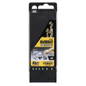 Набор сверл по металлу DeWALT EXTREME Industrial Cobalt HSS-G, 6 шт, пластиковый кейс №5