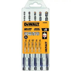 Набор сверл универсальных DeWALT Multi Material Impact, 5 шт, пластиковый кейс №6